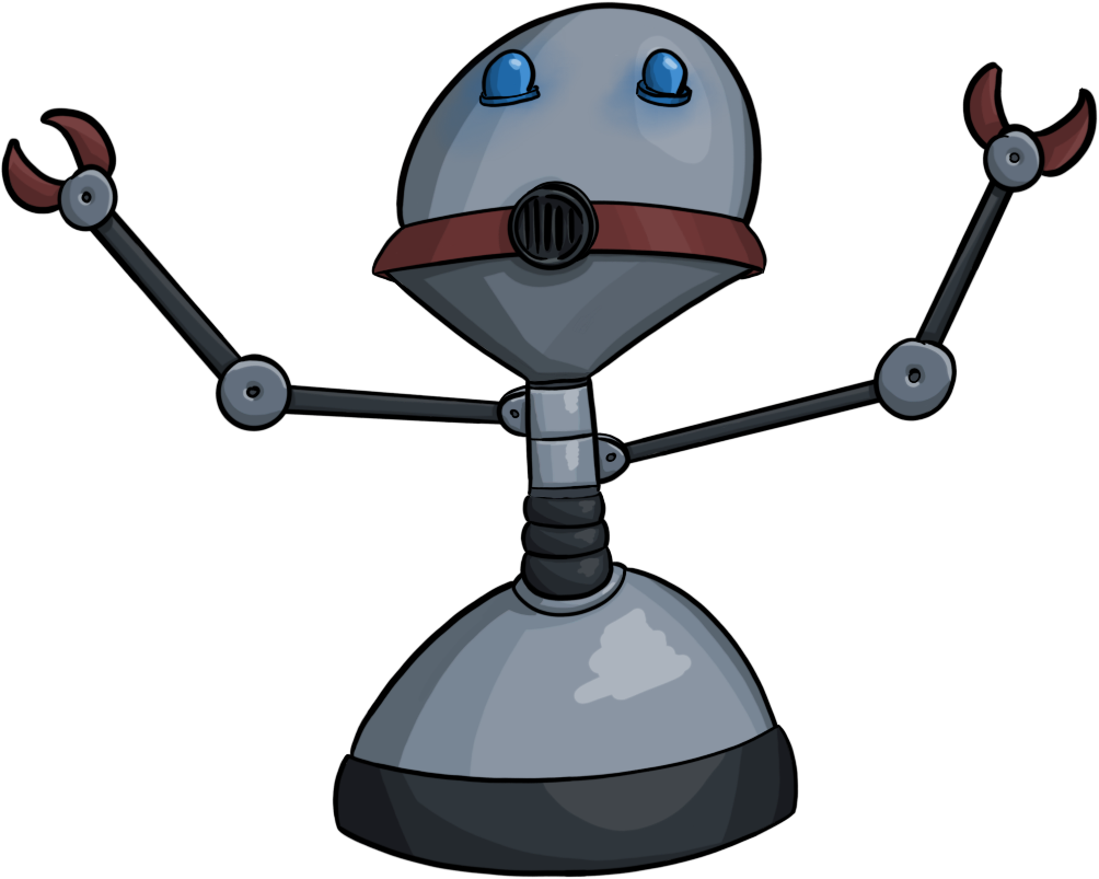 Image of S.T.A.Sy, a bowl-headed robot with two arms (2080)